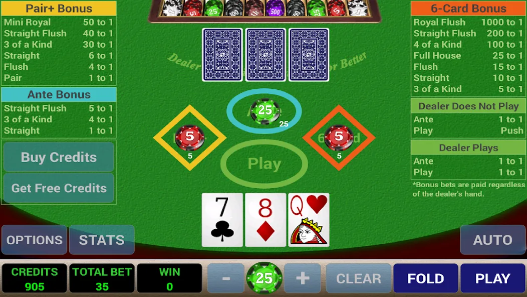 Скачать Ace 3-Card Poker — Безлимитные фишки и удачная раздача — скриншот 2