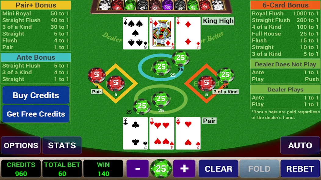 Скачать Ace 3-Card Poker — Безлимитные фишки и удачная раздача — скриншот 3