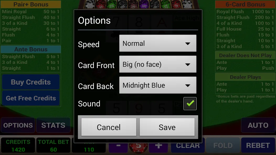 Скачать Ace 3-Card Poker — Безлимитные фишки и удачная раздача — скриншот 4
