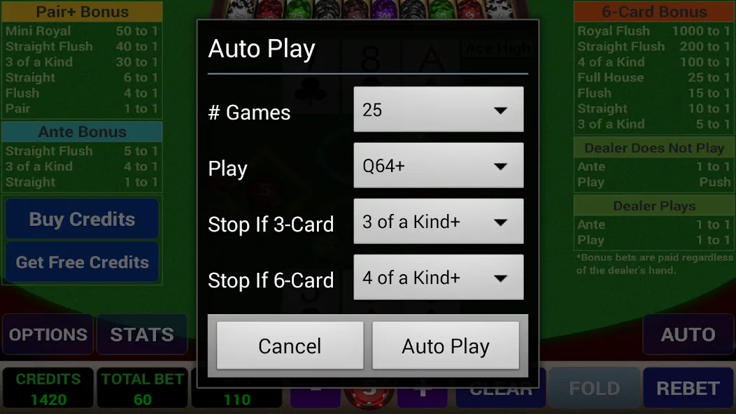 Скачать Ace 3-Card Poker — Безлимитные фишки и удачная раздача — скриншот 5