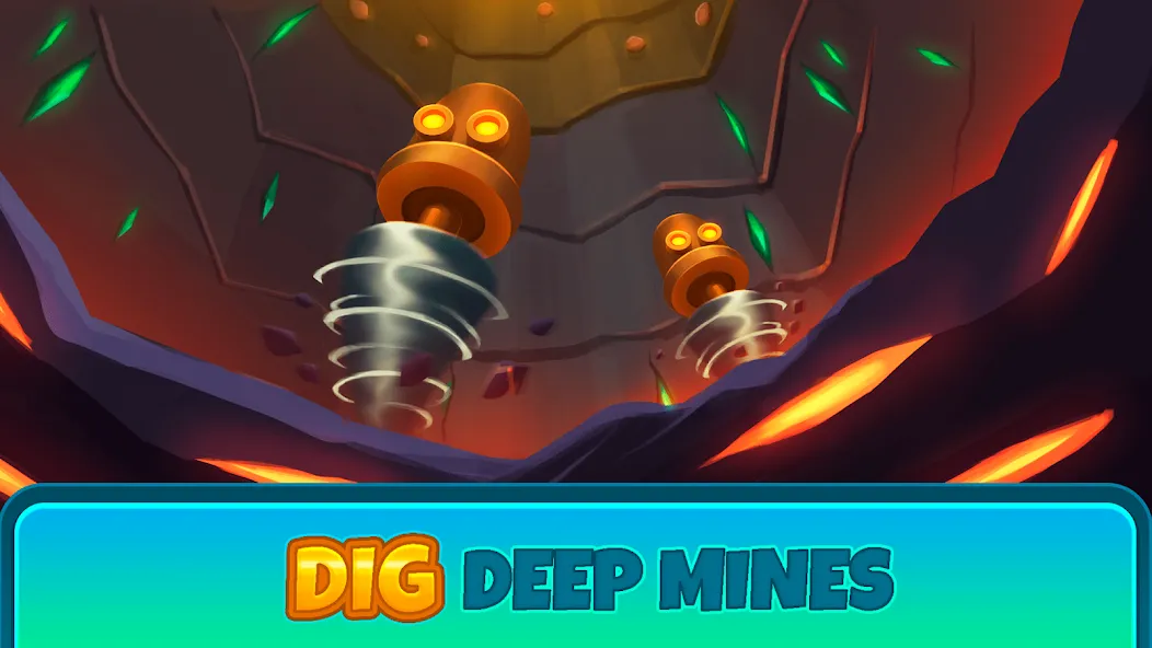 Deep Town: Idle Mining Tycoon бесплатно на Андроид — мод: Безлимитные ресурсы и ускоренная добыча — скриншот 4