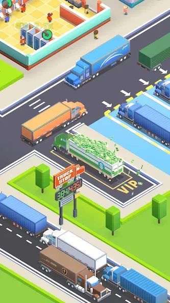 Travel Center Tycoon (Мод: Безлимитные деньги и ускоренная прокачка) — скачать на Андроид — скриншот 5