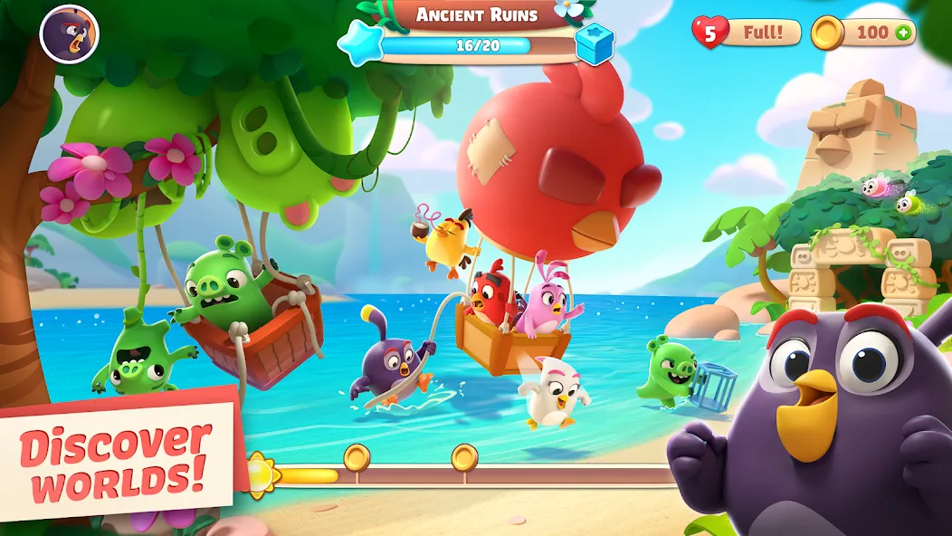 Angry Birds Journey взлом APK — Безлимитные жизни и открыты все уровни — скриншот 2