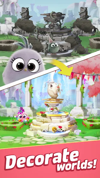 Angry Birds Match 3 MOD APK: Безлимитные жизни и монеты — скриншот 4 Angry Birds Match 3 MOD APK: Безлимитные жизни и монеты — скриншот 4