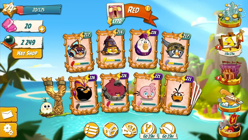 Скачать взлом Angry Birds 2 — Безлимитные монеты и все уровни — скриншот 5 Скачать взлом Angry Birds 2 — Безлимитные монеты и все уровни — скриншот 5