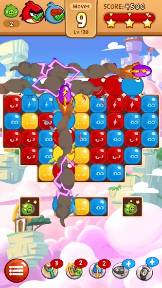 Angry Birds Blast — Безлимитные жизни и усилители, скачать мод APK — скриншот 2