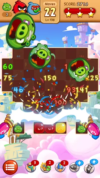Angry Birds Blast — Безлимитные жизни и усилители, скачать мод APK — скриншот 4