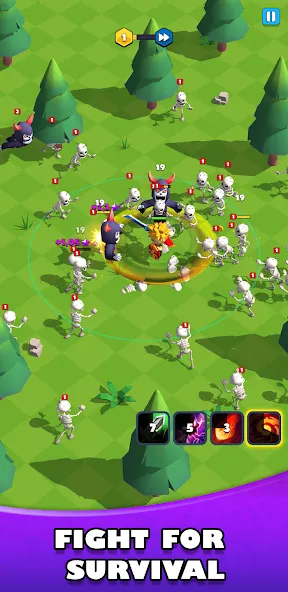 Idle Warrior Defence RPG на телефон — скачать мод: Безлимитные деньги и усиленные герои — скриншот 1 Idle Warrior Defence RPG на телефон — скачать мод: Безлимитные деньги и усиленные герои — скриншот 1
