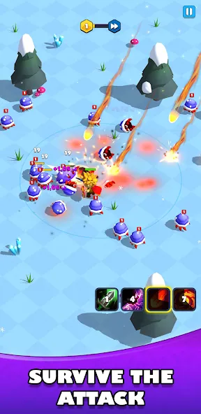 Idle Warrior Defence RPG на телефон — скачать мод: Безлимитные деньги и усиленные герои — скриншот 2 Idle Warrior Defence RPG на телефон — скачать мод: Безлимитные деньги и усиленные герои — скриншот 2