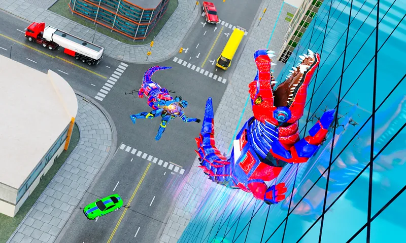 Скачать Robot Game Transform Crocodile Mod APK — Безлимитные деньги и оружие — скриншот 1