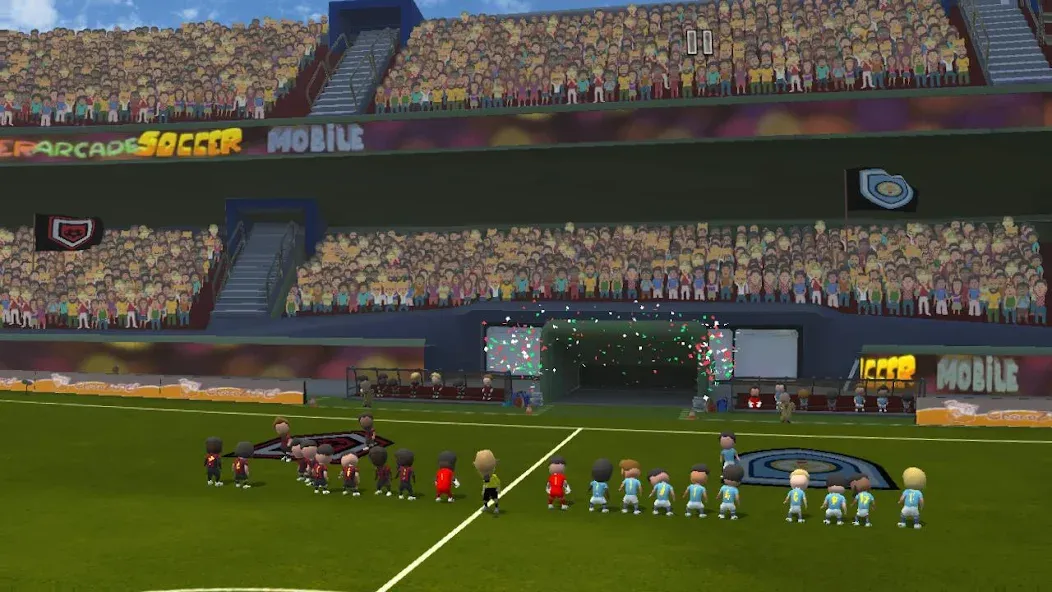 Super Arcade Soccer Mobile на телефон — скачать мод: Безлимитные монеты и открытые команды — скриншот 3