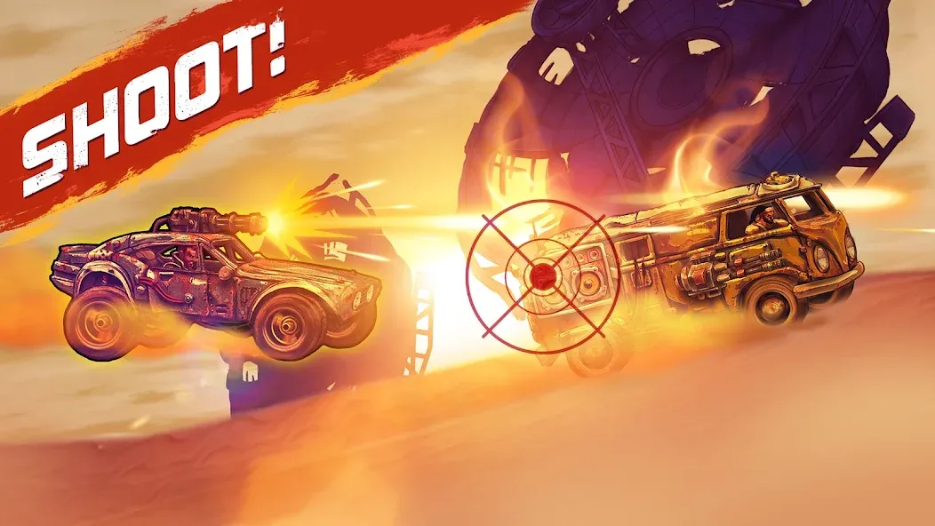 Road Warrior: Nitro Car Battle (Мод: Безлимитное топливо и улучшенные машины) — скачать на Андроид — скриншот 3