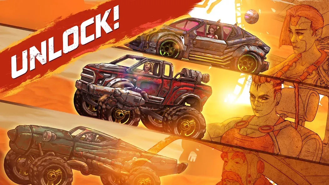 Road Warrior: Nitro Car Battle (Мод: Безлимитное топливо и улучшенные машины) — скачать на Андроид — скриншот 4
