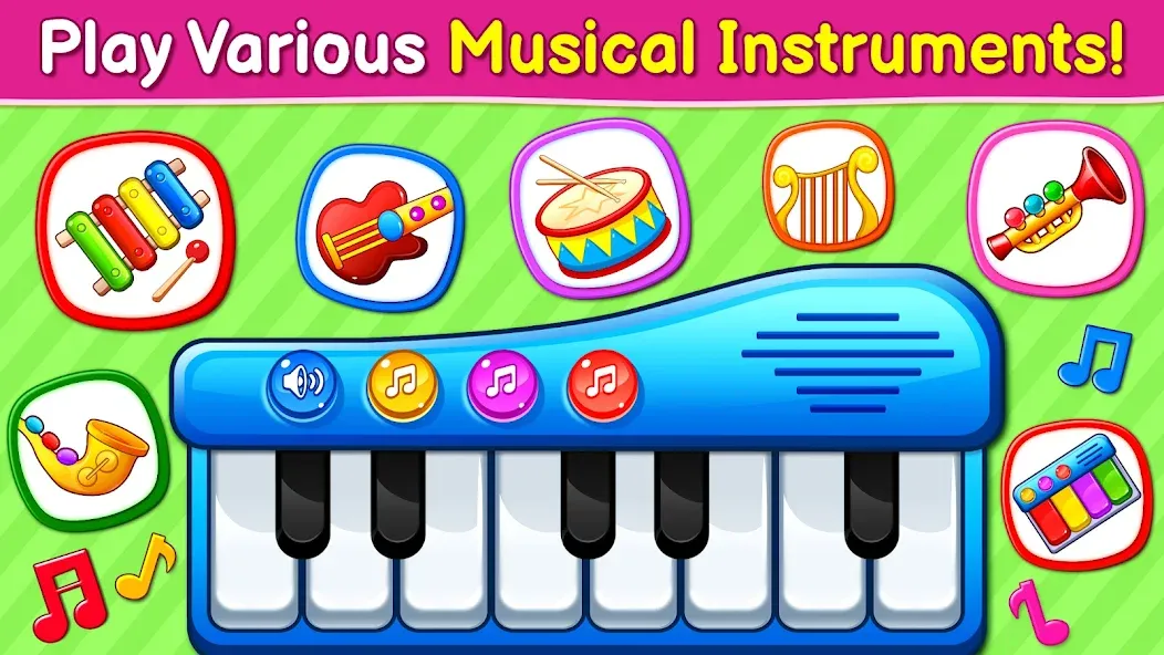 Скачать взлом Baby Games: Piano & Baby Phone — Разблокированы все функции и песни — скриншот 2