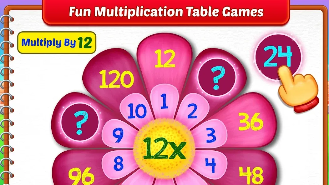 Kids Multiplication Math Games бесплатно на Андроид — мод: Без рекламы и все уровни открыты — скриншот 4 Kids Multiplication Math Games бесплатно на Андроид — мод: Без рекламы и все уровни открыты — скриншот 4