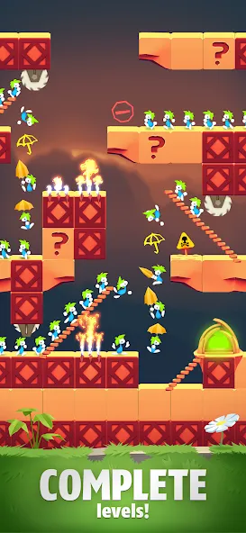 Lemmings — последняя версия с модом (Безлимитные деньги и все уровни) — скриншот 1 Lemmings — последняя версия с модом (Безлимитные деньги и все уровни) — скриншот 1