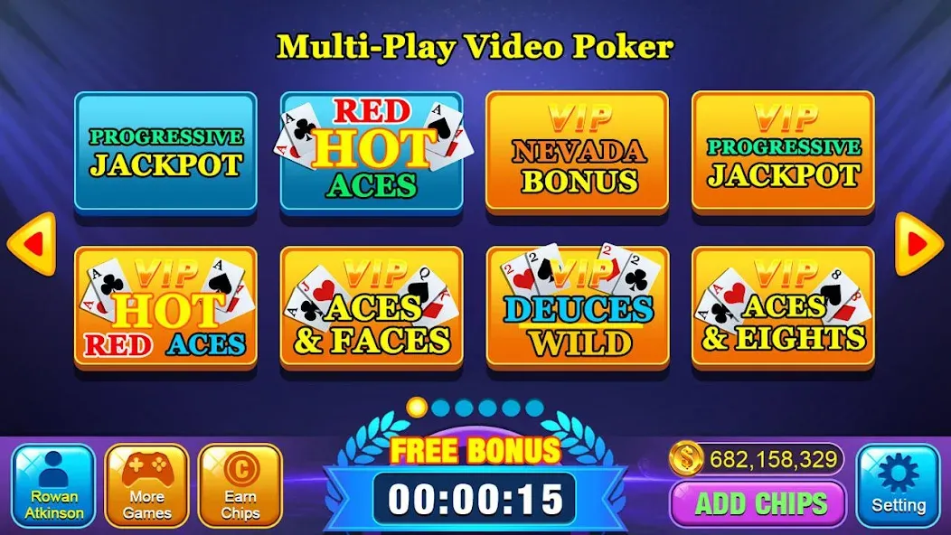 Video Poker Games - Multi Hand — скачать мод: Много фишек и все руки открыты — скриншот 3