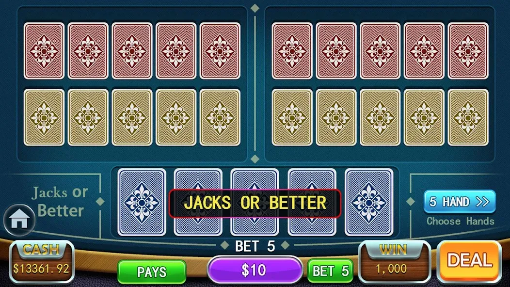 Video Poker Games - Multi Hand — скачать мод: Много фишек и все руки открыты — скриншот 4
