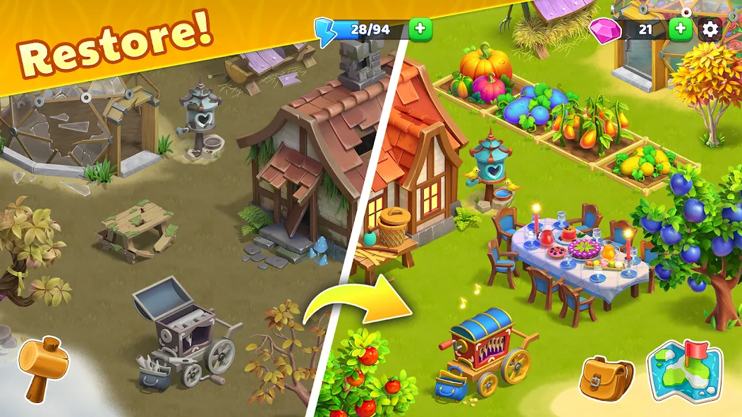 Bermuda Adventures Farm Island взломанный APK — Безлимитные деньги и ресурсы — скриншот 3 Bermuda Adventures Farm Island взломанный APK — Безлимитные деньги и ресурсы — скриншот 3