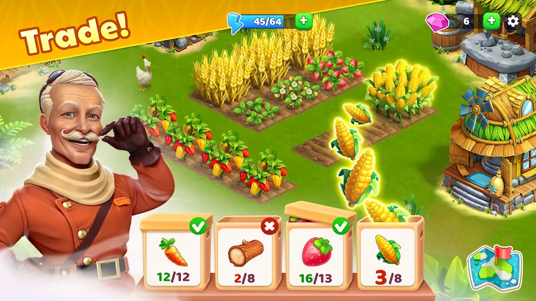 Bermuda Adventures Farm Island взломанный APK — Безлимитные деньги и ресурсы — скриншот 5 Bermuda Adventures Farm Island взломанный APK — Безлимитные деньги и ресурсы — скриншот 5
