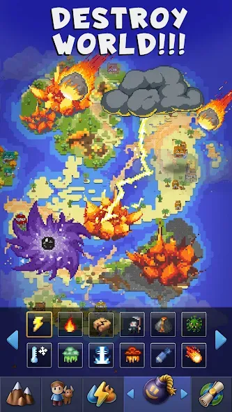 Galactory - Sandbox Simulator — взломанная версия, Безлимитные ресурсы и открыты все миры — скриншот 5
