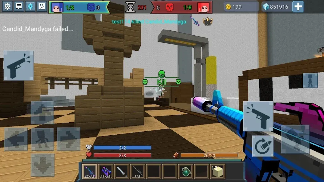 Build and Shoot взломанный APK — Безлимитные ресурсы и оружие — скриншот 4