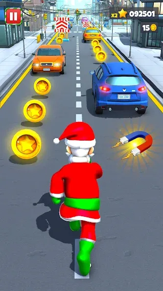 Скачать взлом Xmas Santa Surfer Running Game — Безлимитные монеты и подарки — скриншот 2 Скачать взлом Xmas Santa Surfer Running Game — Безлимитные монеты и подарки — скриншот 2