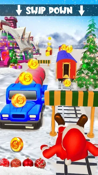 Скачать взлом Xmas Santa Surfer Running Game — Безлимитные монеты и подарки — скриншот 4 Скачать взлом Xmas Santa Surfer Running Game — Безлимитные монеты и подарки — скриншот 4
