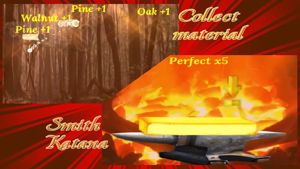 Мод Katana Collection : blacksmith — Безлимитные деньги и материалы, скачать APK — скриншот 1 Мод Katana Collection : blacksmith — Безлимитные деньги и материалы, скачать APK — скриншот 1