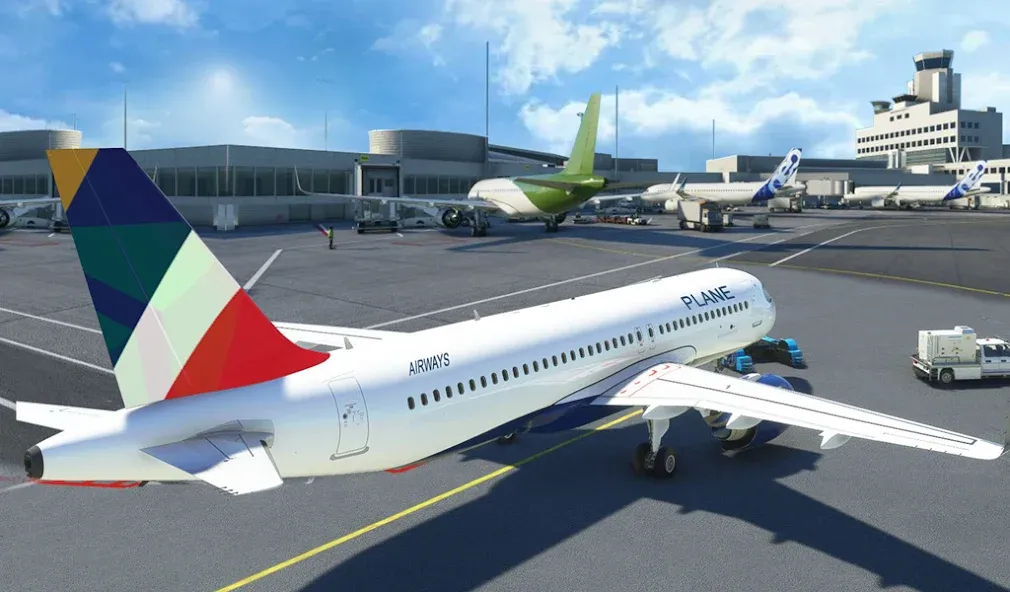 Airport Games: Airplane Games взломанный APK — Безлимитные деньги и топливо — скриншот 2