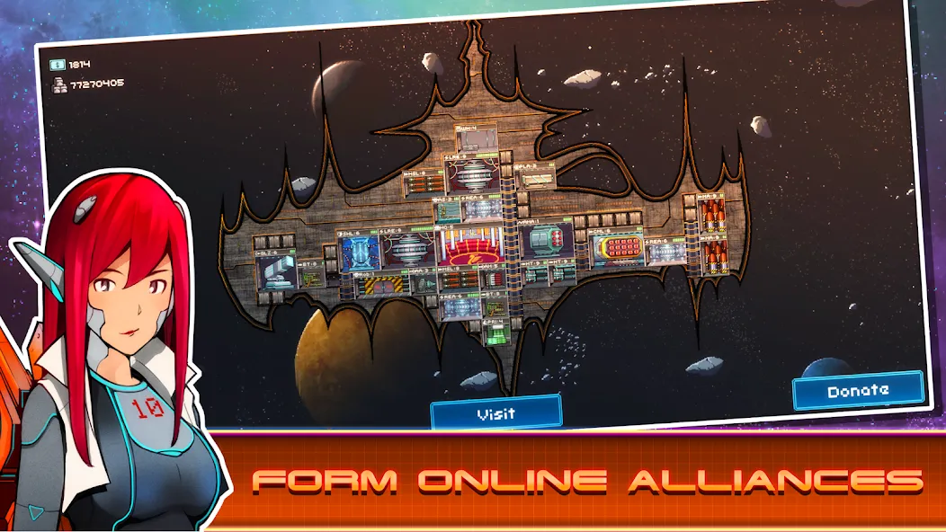 Мод Pixel Starships™ — Безлимитные ресурсы и ускоренное строительство, скачать APK — скриншот 2