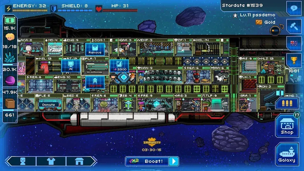 Мод Pixel Starships™ — Безлимитные ресурсы и ускоренное строительство, скачать APK — скриншот 5