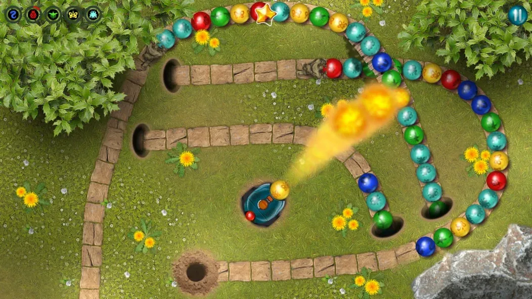 Marbles Garden на телефон — скачать мод: Безлимитные монеты и жизни — скриншот 2 Marbles Garden на телефон — скачать мод: Безлимитные монеты и жизни — скриншот 2