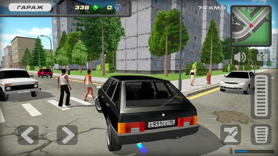 Lada 2109 Russian Car Driver на телефон — скачать мод: Безлимитные деньги и открытые машины — скриншот 2 Lada 2109 Russian Car Driver на телефон — скачать мод: Безлимитные деньги и открытые машины — скриншот 2