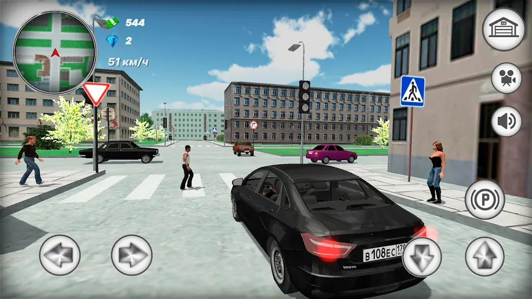 Русская тачка Лада Веста MOD APK: Безлимитные деньги и все машины — скриншот 3