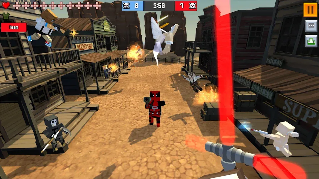 Скачать взлом Pixel Fury Classic FPS Shooter — Безлимитные патроны и здоровье — скриншот 1