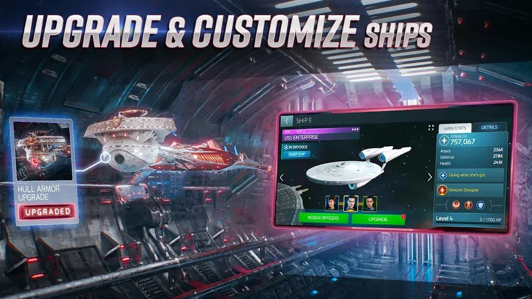 Star Trek™ Fleet Command на телефон — скачать мод: Безлимитные ресурсы и энергия — скриншот 2 Star Trek™ Fleet Command на телефон — скачать мод: Безлимитные ресурсы и энергия — скриншот 2