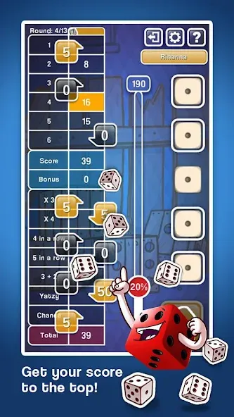 Yatzy Ultimate взлом APK — Без рекламы и безлимитные броски — скриншот 2