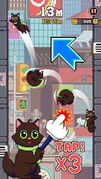 Cat Jump (Мод: Бесконечные прыжки и разблокированные уровни) — скачать на Андроид — скриншот 2