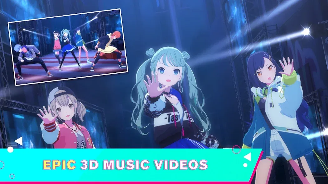 HATSUNE MIKU: COLORFUL STAGE! бесплатно на Андроид — мод: Разблокированы все песни и костюмы — скриншот 4