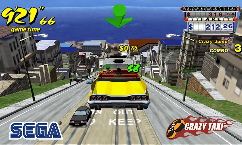 Скачать Crazy Taxi Classic мод — Безлимитные деньги и открыты все машины — скриншот 1