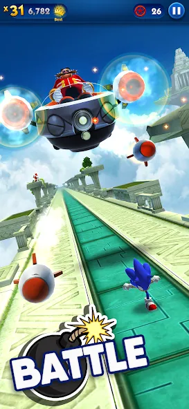 Sonic Dash - Endless Running на телефон — скачать мод: Безлимитные монеты и разблокированные персонажи — скриншот 3