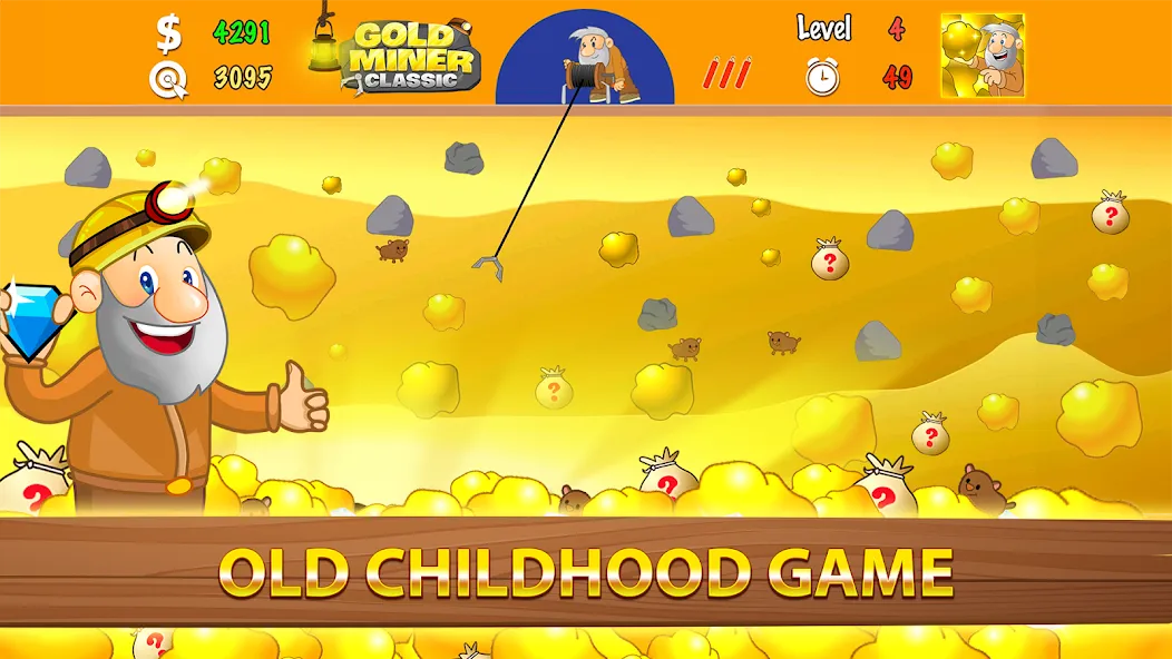 Скачать Gold Miner Classic: Gold Rush — Много золота и безлимитные бонусы — скриншот 1 Скачать Gold Miner Classic: Gold Rush — Много золота и безлимитные бонусы — скриншот 1