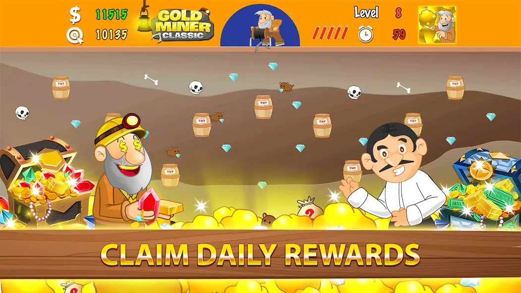 Скачать Gold Miner Classic: Gold Rush — Много золота и безлимитные бонусы — скриншот 5 Скачать Gold Miner Classic: Gold Rush — Много золота и безлимитные бонусы — скриншот 5