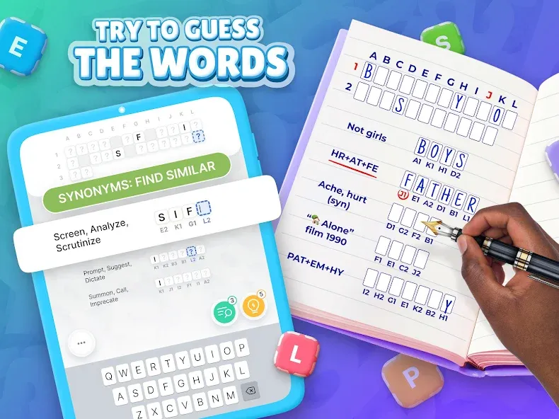 Acrostics－Cross Word Puzzles — скачать мод: Безлимитные подсказки и монеты — скриншот 4