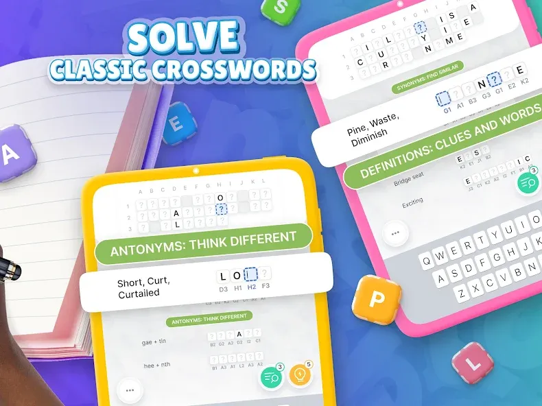 Acrostics－Cross Word Puzzles — скачать мод: Безлимитные подсказки и монеты — скриншот 5