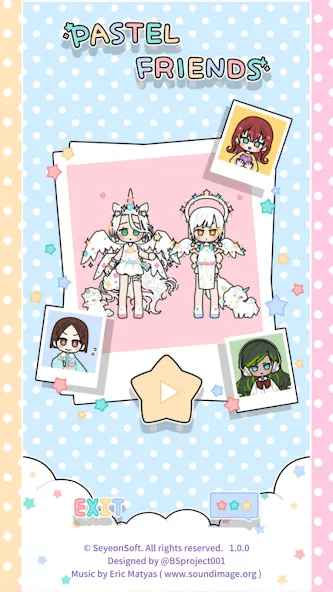Pastel Friends : Dress Up Game (Мод: Разблокированы все наряды и аксессуары) — скачать на Андроид — скриншот 1 Pastel Friends : Dress Up Game (Мод: Разблокированы все наряды и аксессуары) — скачать на Андроид — скриншот 1