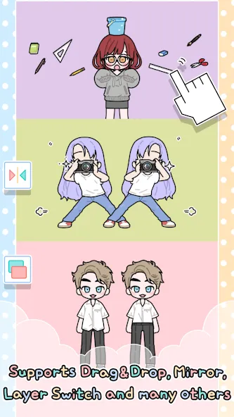 Pastel Friends : Dress Up Game (Мод: Разблокированы все наряды и аксессуары) — скачать на Андроид — скриншот 3 Pastel Friends : Dress Up Game (Мод: Разблокированы все наряды и аксессуары) — скачать на Андроид — скриншот 3