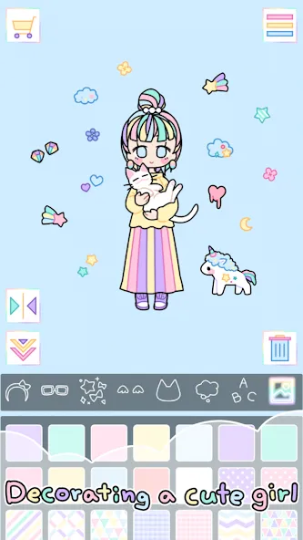 Pastel Girl : Dress Up Game взломанный APK — Разблокированы все наряды и аксессуары — скриншот 2