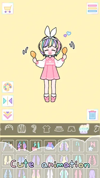 Pastel Girl : Dress Up Game взломанный APK — Разблокированы все наряды и аксессуары — скриншот 4